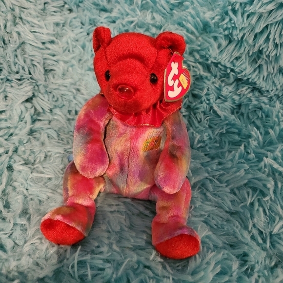 𝅺TY Beanie Babies - July the Birthday Bear ***Retired*** - Picture 1 of 5